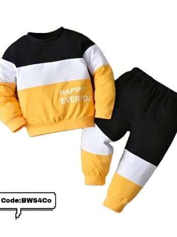 Children's comfortable jumper and pants set -HAPPY EVERYDAY