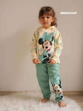 Kids Fashionable Hoodie Set Children's Clothing Print and Trousers Two-Piece Set
