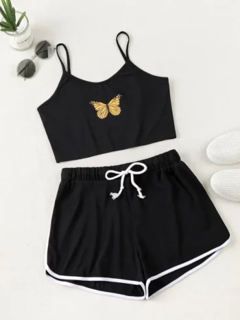 Very cute Butterfly print short tops for kids