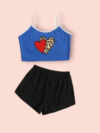 Very cute Love print short tops for kids